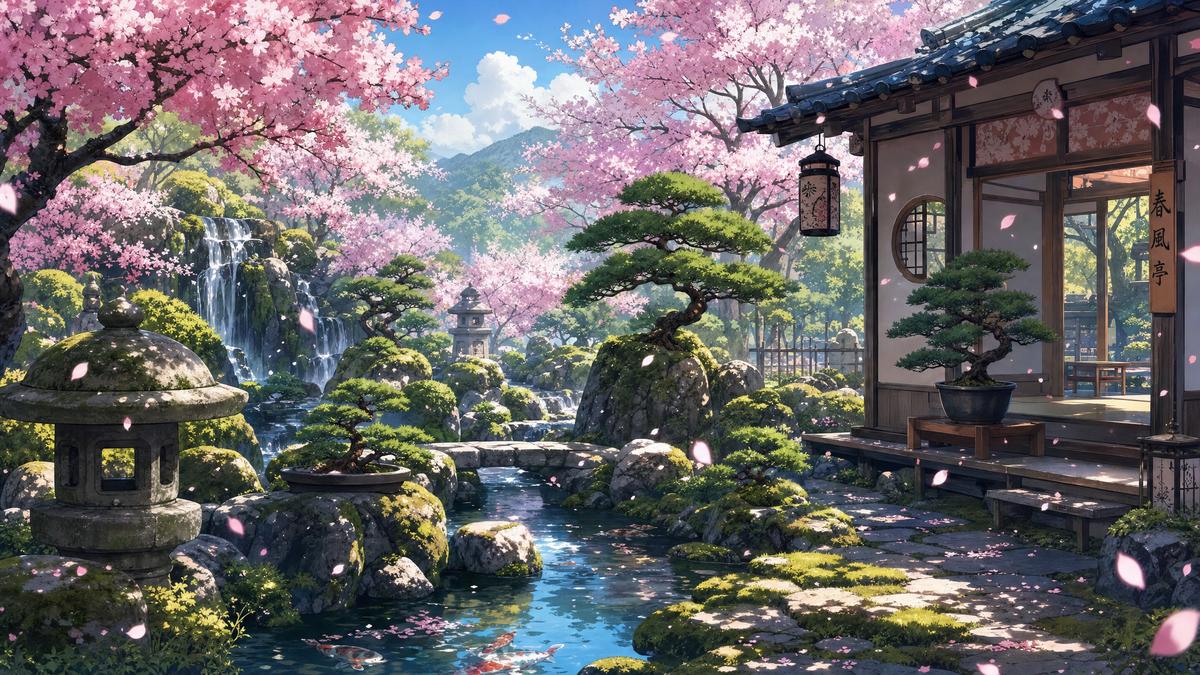 青禾动漫 青禾动漫视频：日式庭院盆景设计视频演示教学